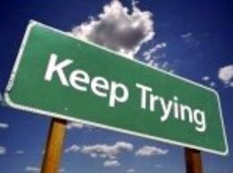 keep trying sign