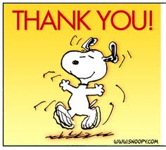 Snoopy thank you dance