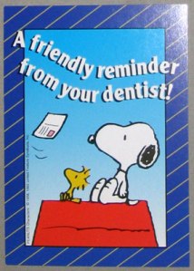 Dentist appointment reminder with Snoopy
