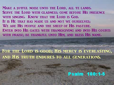 Psalm 100 scripture memory photo